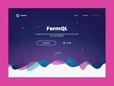 FormQL.com agency colourful company design form form ql framework landing landing page page product website