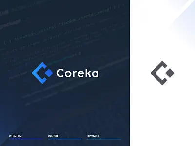 Coreka Logo branding gradient idenity it company logo logotype mark technology
