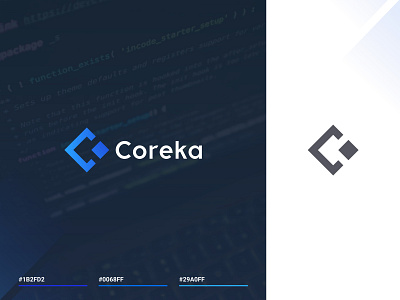 Coreka Logo branding gradient idenity it company logo logotype mark technology