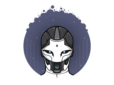 Ada-1 Illustration black armory character destiny destiny 2 exo face gaming illustration symmetrical vector