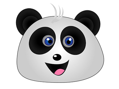 Panda illustration logo vector