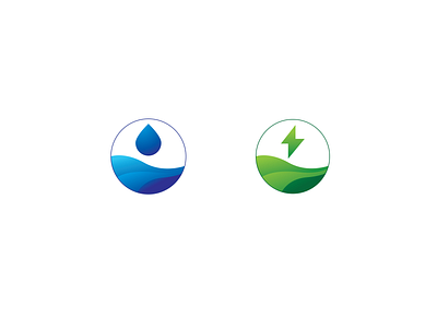 Icons water & energy 404ideas brand design branding concept creative designer designer logo dribbble energy gradient icon icon icon artwork illustrator logo logo design logotype logotype design rebranding vector water
