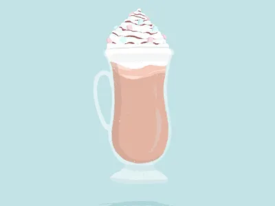 Hot chocolate christmas drink hot chocolate illustration pastel pastel illustration procreate procreate app winter
