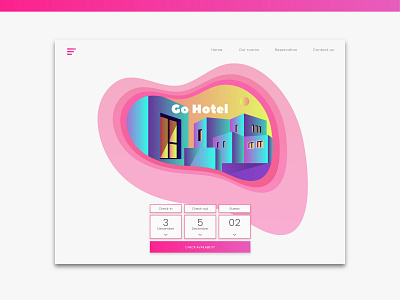 Hotel Reservation app booking branding dashboard flat design gradient homepage hotel icon identity illustration interface landing page layout reservation ui ux vector web