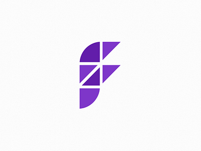 Falko brand branding branding design f flat logo minismalistic monogram triangle typography violet word