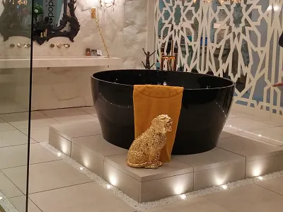 Cup of Tea Black aquadesign aquamass bath design freestanding