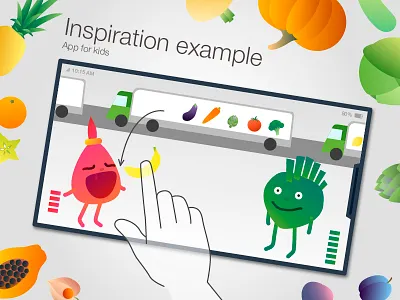 Fruits-n-Vegetables illustration app food fruits icons illustration inspiration kids app vector vegetables vegetarian