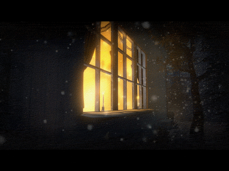 Arriving At Window christmas cottage flat 3d owl snow stylized 3d unity unity3d window
