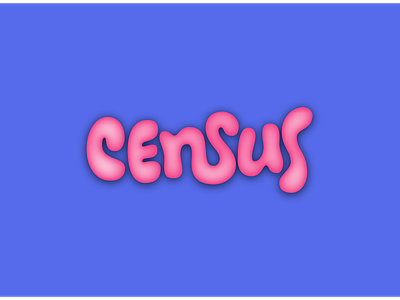 Census4fun banana brand bubble custom design illustration logo typography