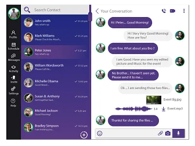 Just finished my 13th design for #dailyui #013 Direct Messaging adobe illustrator chatting app design direct messaging message app messaging ui