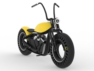 Fuel Cell Bobber cad concept illustration render