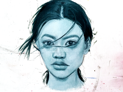 Dirty Portrait art ascetic design drawing fine art illustration monochromatic oil painting painting portrait