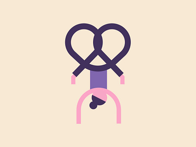 Yoga in NY bretzel flexible fun girl illustration minimalist new york ny picto yoga