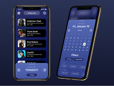 Concert App Concept apple concert concerts ios ios12 iosapp tickets ui ui design ux ux design