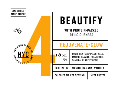 Root Label #4 badge beauty beverage design drink juice label numbering nyc skpackaging18 smoothie