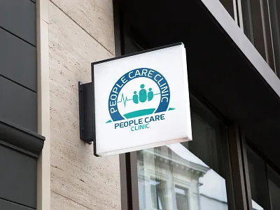 People Care Clinic logo graphic design logo logo design logo mockup medical design medical logo people care clinic logo