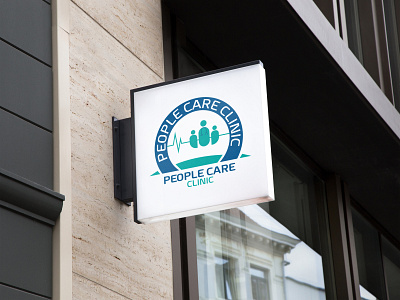 People Care Clinic logo graphic design logo logo design logo mockup medical design medical logo people care clinic logo