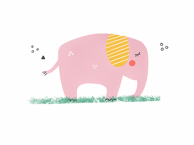 Calm & Strong apple apple pencil design elephant illustator illustration ipadpro procreate visual art