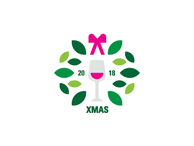 Cheers. badge logo wine winter wreath xmas