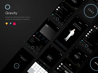Gravity — The UI Kit animation app blue fintech framer freebie interaction invision invisionstudio ios madewithframer madewithsketch madewithstudio sketch ui ui ux