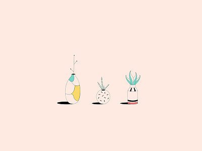 Plants No.1 illustration minimal pastel plant