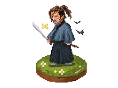 ROUNINN design illustration pixel art