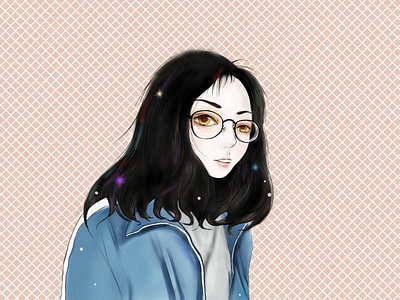 Becuase Of You 原创 女孩 手绘