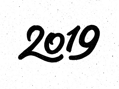 Happy New Year 2019 2019 background banner calligraphy card design for sale happy illustration lettering new new year number poster text type typography vector vintage year