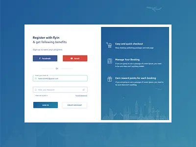 Flyin Login UI login popup popupdesign signinpopup signup ui