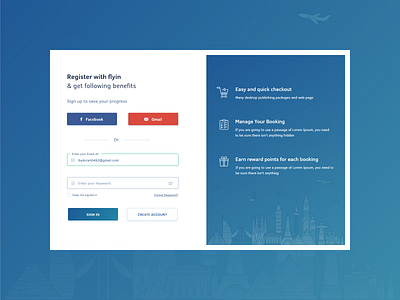 Flyin Login UI login popup popupdesign signinpopup signup ui