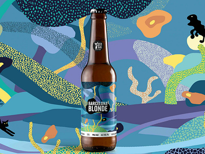 Bercelona Blonde - BeerCat CraftBeer abstract barcelona beercat bestofpackaging blonde bottle cat colors diseño forms gaudi graphicdesign illustrator lovebarcelona packaging parkguell penedes vilafranca