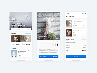 Polygonal Paper Store | Mobile Web Concept concept mobile web ui ux