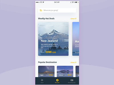 Travel App UI app design flight travel ui