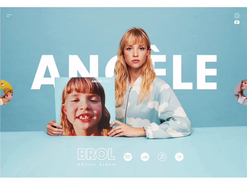 Angèle Concept - Principle Experiment animation colors dailyui design motion principle webdesigner