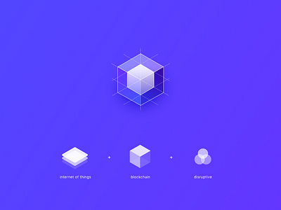 Logo Concept blockchain internet of things logo technology