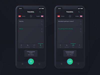 Cevy Translate App UI Kit (Dark & Light) app ui mobile sketch ui sketch kit translate translate app translate app themes translate mobile ui ui kit