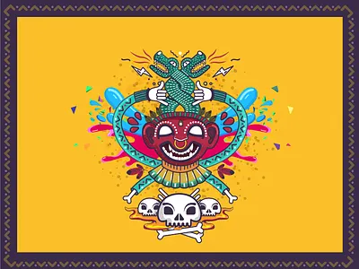 Demon design flat illustration vector