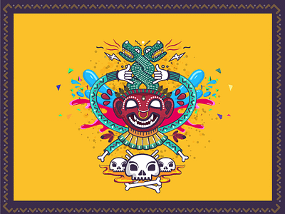 Demon design flat illustration vector