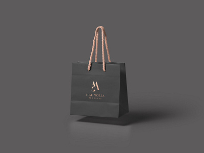 MAGNOLIA beauty beauty logo beauty product brand branding design identity jeweler jewelery logo logo design logo design branding lux luxury minimal minimalism modern rose gold rose logo simple