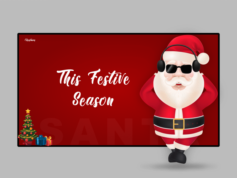 Santa Coming 🎅 animation christmas christmas 2018 design dribbble landing page landingpagedesign santa claus