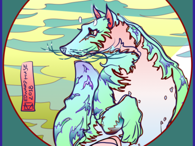 Pet portrait 147d edhuse.com imaginary animal line drawing