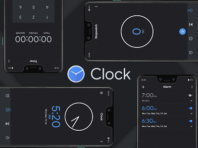 Google Clock app Redesign | Concept Design | Material Design android app android app design android app development animation app concept app dashboard app design app development branding concept design google apps illustration ios app design mac app material design photoshop typography ui ux vector