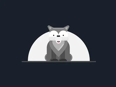 063 / 365 Wolf 2d 2d character cartoon cute flat flatillustration illustration wolf