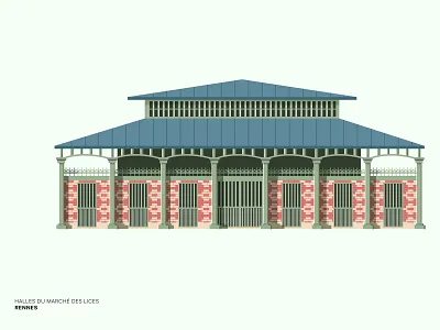 Rennes city - Marché des Lices architecture architecture design building city france halles lices marché rennes