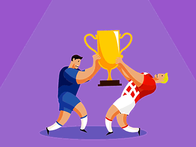 Final game animation design flat illustration vector