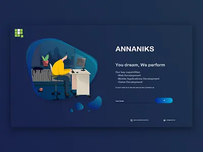 Annaniks Underconstraction Page branding character design icon illustration logo man ui ux vector web