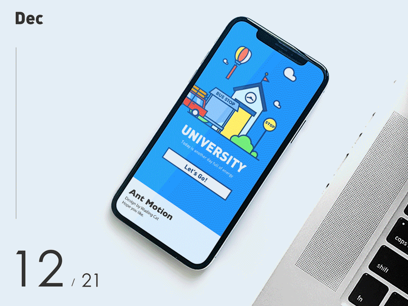 Ant Motion animation app branding design icon illustration ios mobile typography ui web