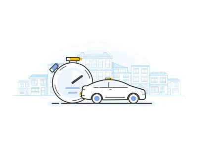 Car Timer car car app illustration speed taxi time timer