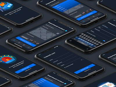 App for reporting crimes and incidents / concept app app concept crime dark incident report