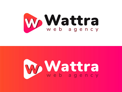 Logo Wattra branding gradient illustrator letter logo logo vector w logo wattra web agency